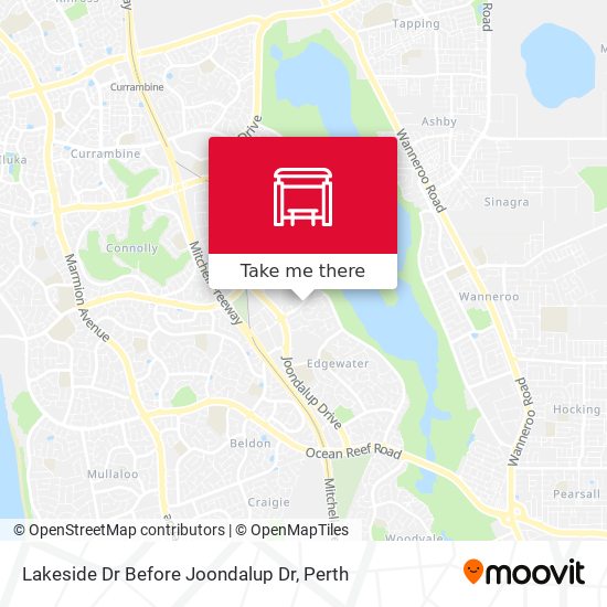 Lakeside Dr Before Joondalup Dr map