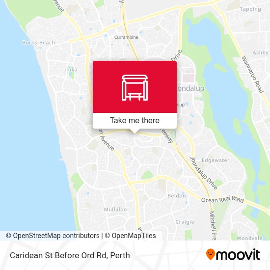 Mapa Caridean St Before Ord Rd