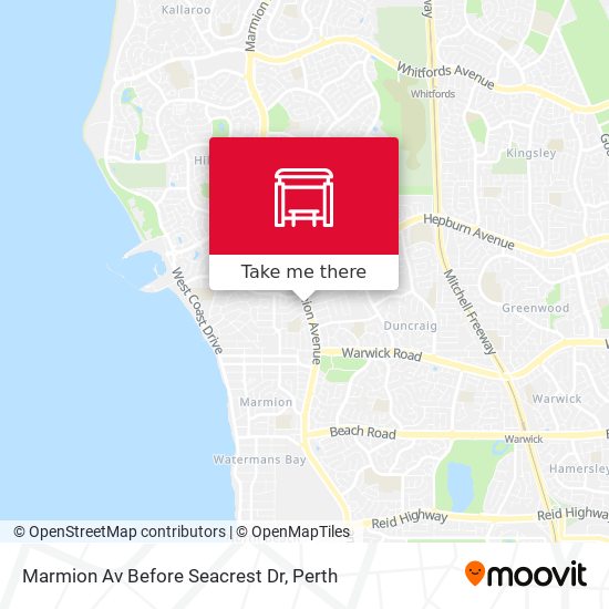 Marmion Av Before Seacrest Dr map