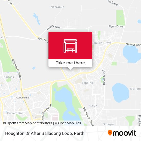 Houghton Dr After Balladong Loop map
