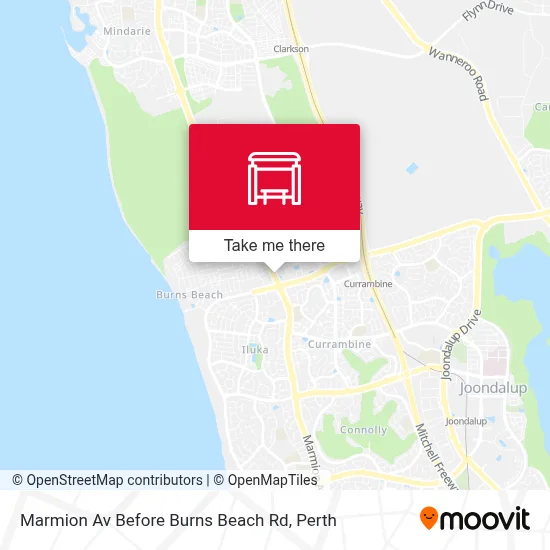 Mapa Marmion Av Before Burns Beach Rd