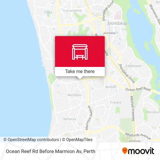 Mapa Ocean Reef Rd Before Marmion Av