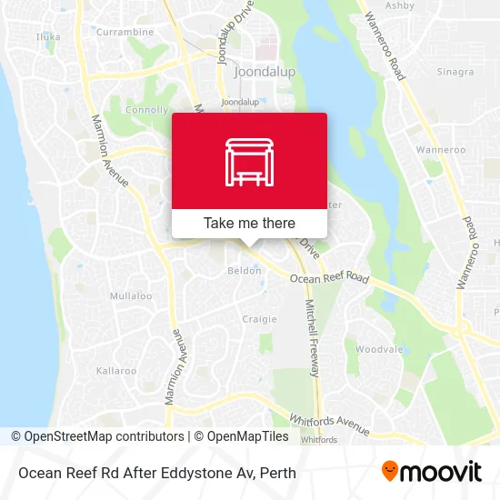 Mapa Ocean Reef Rd After Eddystone Av