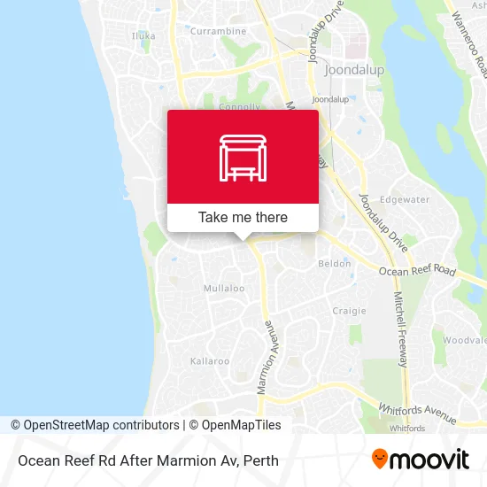 Mapa Ocean Reef Rd After Marmion Av