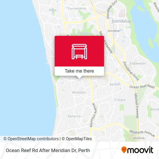 Mapa Ocean Reef Rd After Meridian Dr