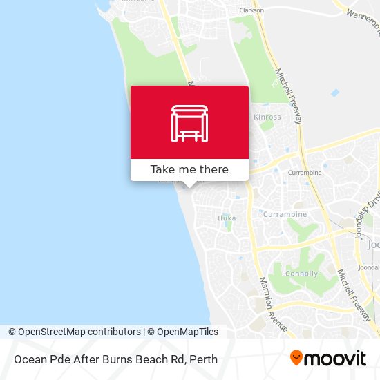 Ocean Pde After Burns Beach Rd map