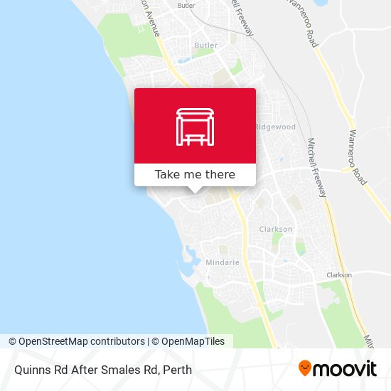 Quinns Rd After Smales Rd map