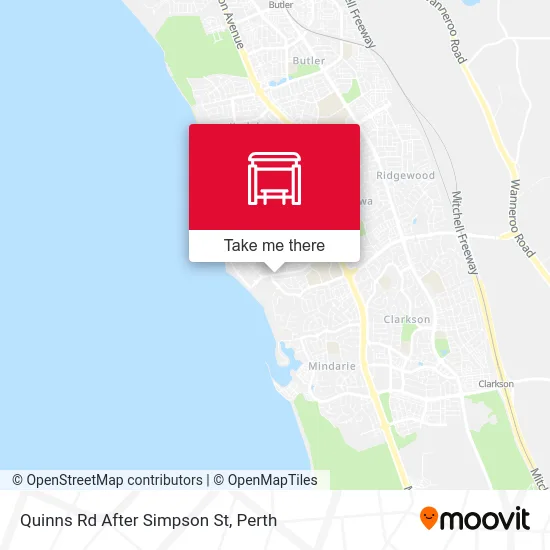 Mapa Quinns Rd After Simpson St