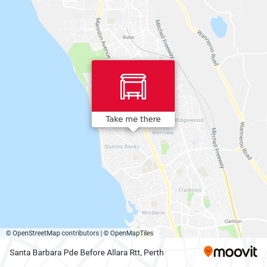 Santa Barbara Pde Before Allara Rtt map