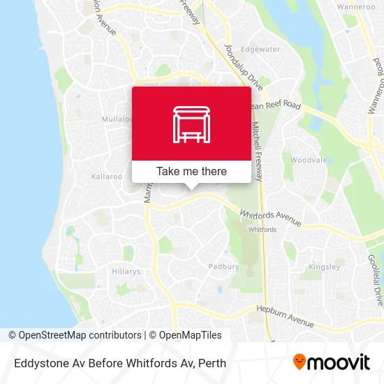 Mapa Eddystone Av Before Whitfords Av