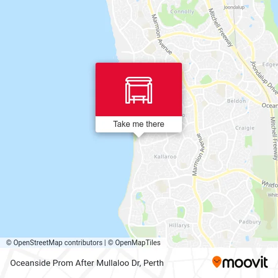 Mapa Oceanside Prom After Mullaloo Dr