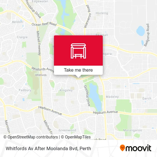 Mapa Whitfords Av After Moolanda Bvd