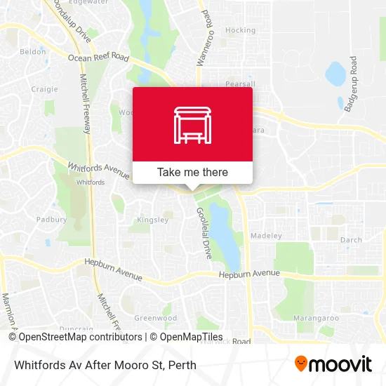 Mapa Whitfords Av After Mooro St