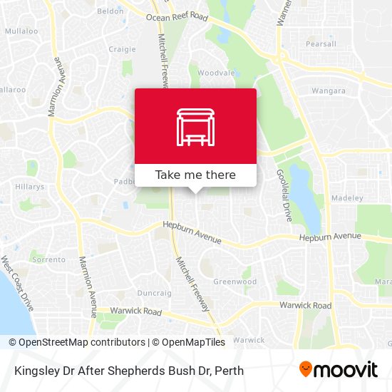 Kingsley Dr After Shepherds Bush Dr map
