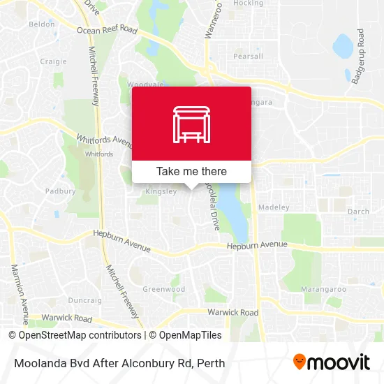 Mapa Moolanda Bvd After Alconbury Rd
