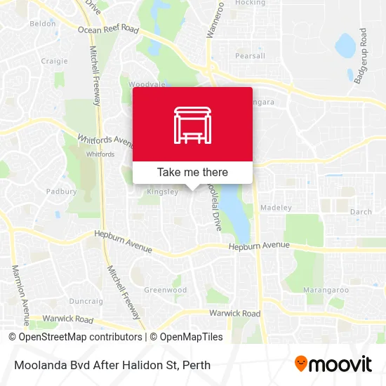 Mapa Moolanda Bvd After Halidon St