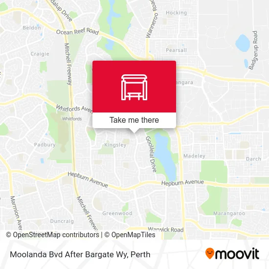 Mapa Moolanda Bvd After Bargate Wy