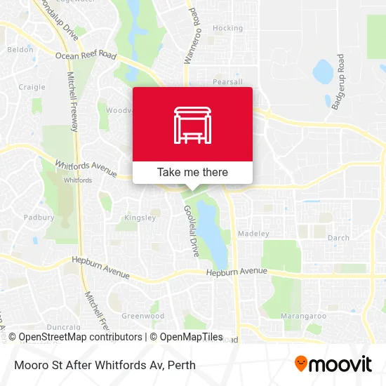 Mapa Mooro St After Whitfords Av