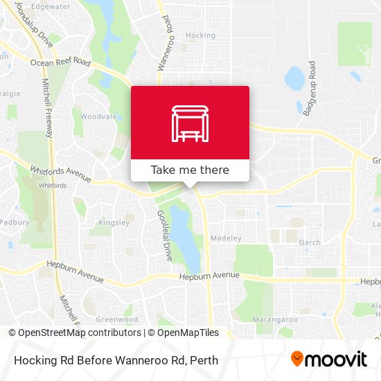 Hocking Rd Before Wanneroo Rd map