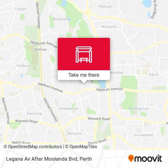 Mapa Legana Av After Moolanda Bvd