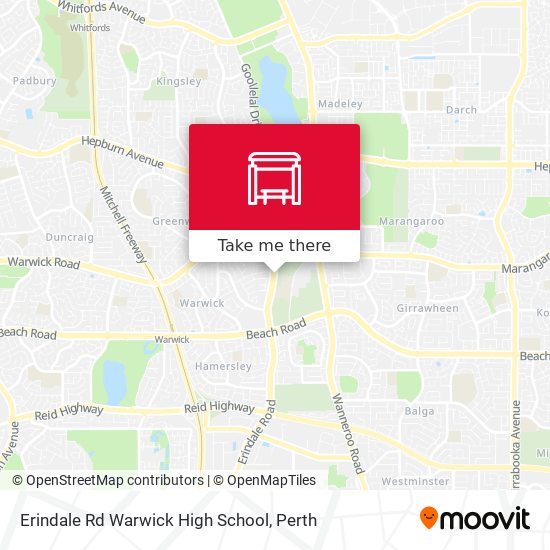 Erindale Rd Warwick High School map