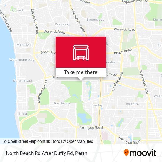 Mapa North Beach Rd After Duffy Rd