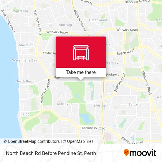 Mapa North Beach Rd Before Pendine St