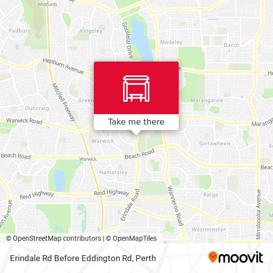 Erindale Rd Before Eddington Rd map