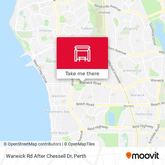 Warwick Rd After Chessell Dr map