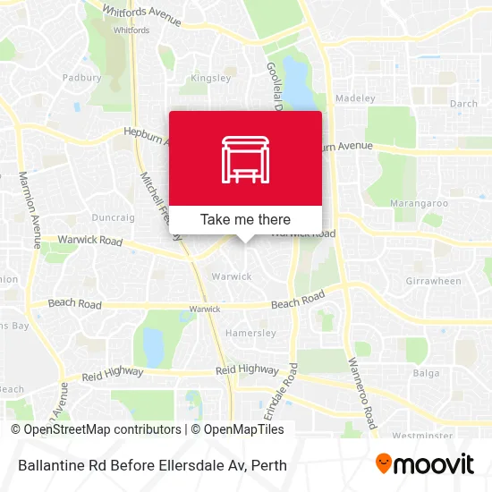 Mapa Ballantine Rd Before Ellersdale Av