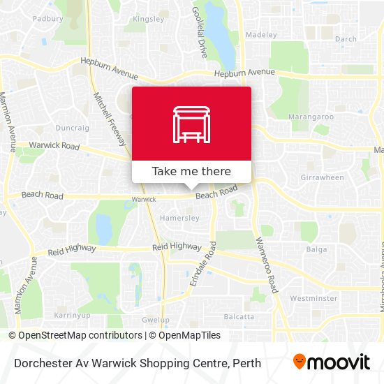 Dorchester Av Warwick Shopping Centre map