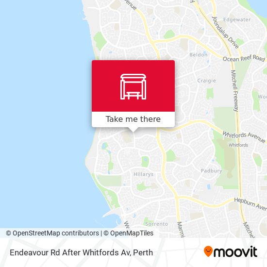 Endeavour Rd After Whitfords Av map