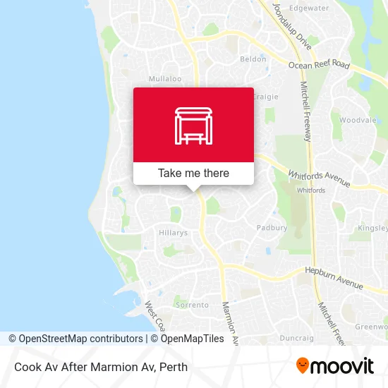 Mapa Cook Av After Marmion Av