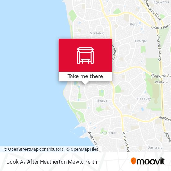 Cook Av After Heatherton Mews map