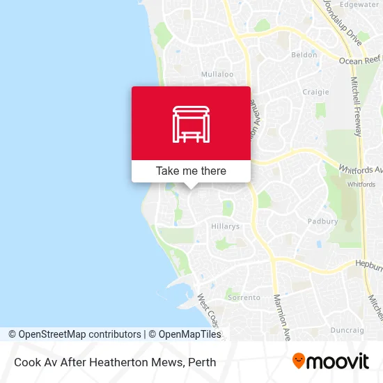 Mapa Cook Av After Heatherton Mews