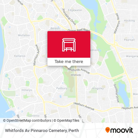 Whitfords Av Pinnaroo Cemetery map