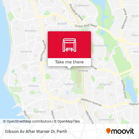 Gibson Av After Warner Dr map