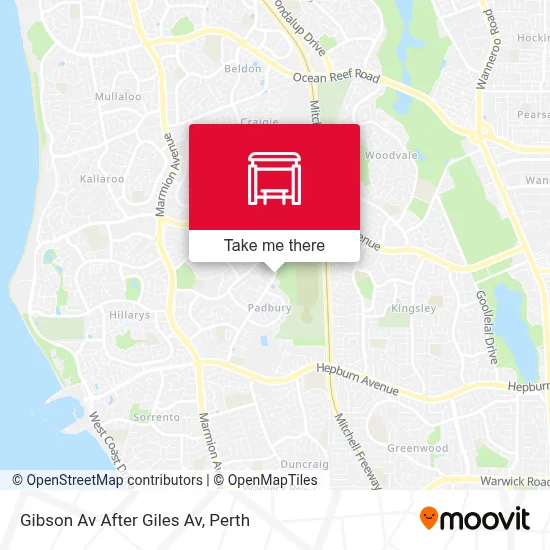 Mapa Gibson Av After Giles Av