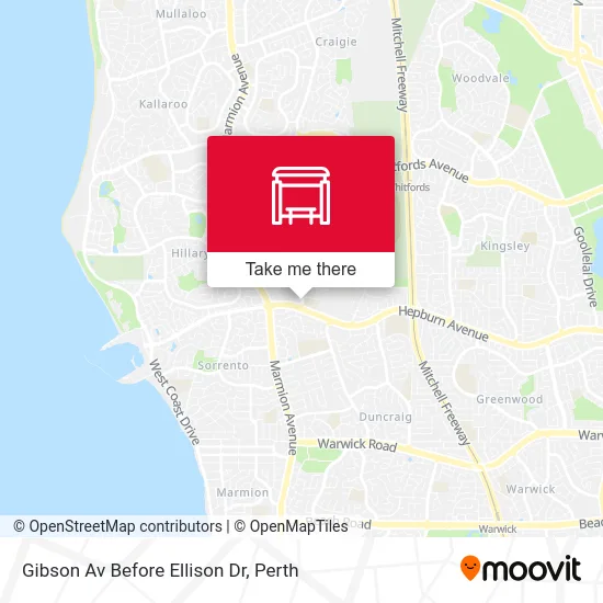 Mapa Gibson Av Before Ellison Dr