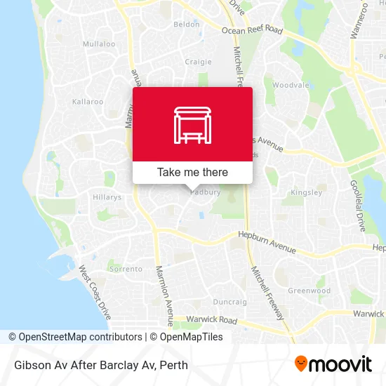 Mapa Gibson Av After Barclay Av