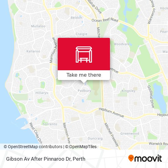Gibson Av After Pinnaroo Dr map