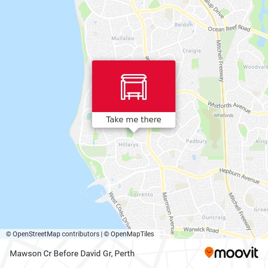 Mawson Cr Before David Gr map