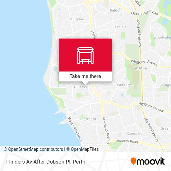 Mapa Flinders Av After Dobson Pl