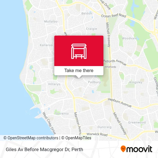 Mapa Giles Av Before Macgregor Dr