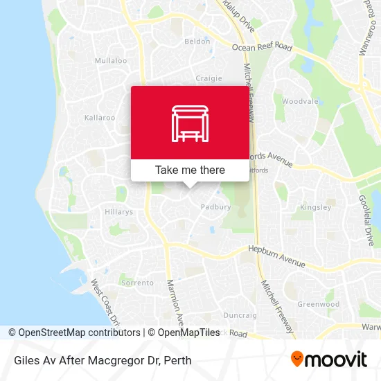 Mapa Giles Av After Macgregor Dr