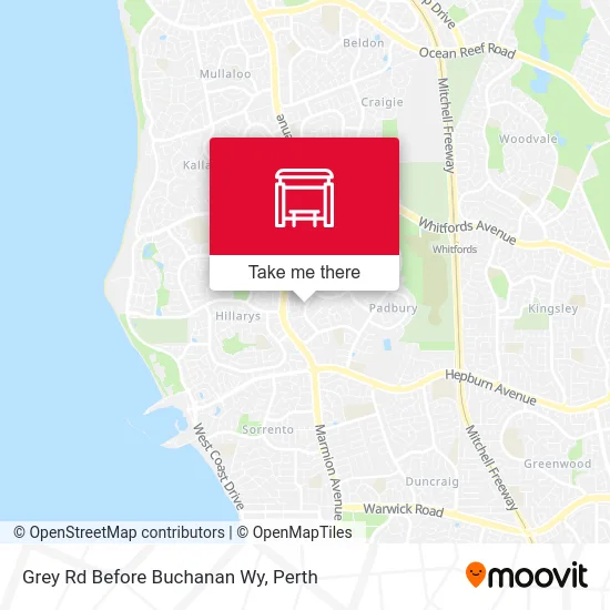 Mapa Grey Rd Before Buchanan Wy