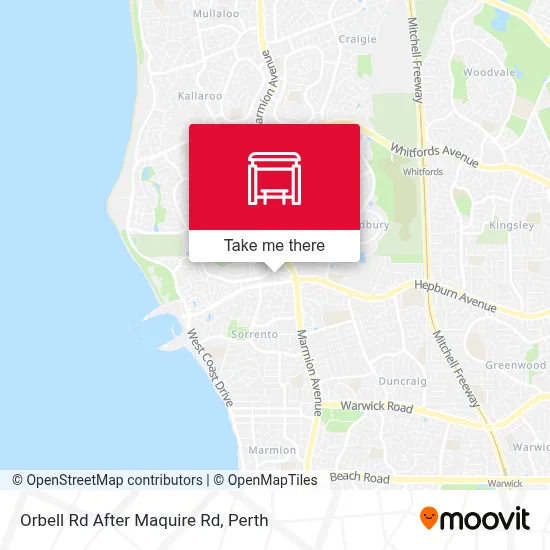 Mapa Orbell Rd After Maquire Rd