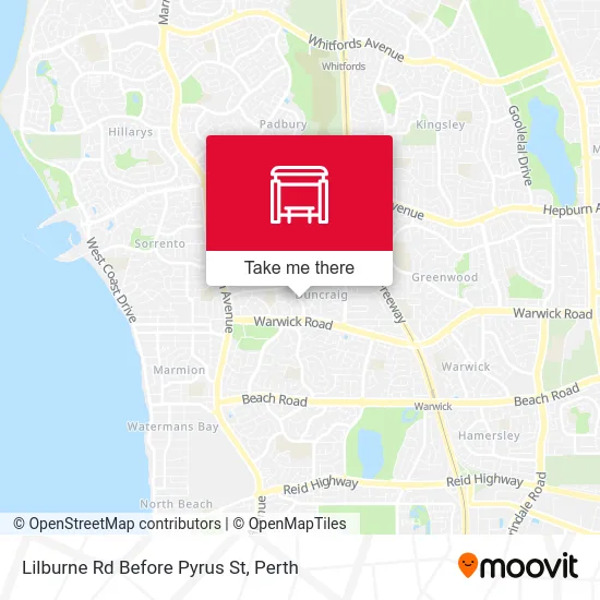 Mapa Lilburne Rd Before Pyrus St