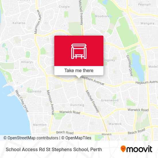 Mapa School Access Rd St Stephens School