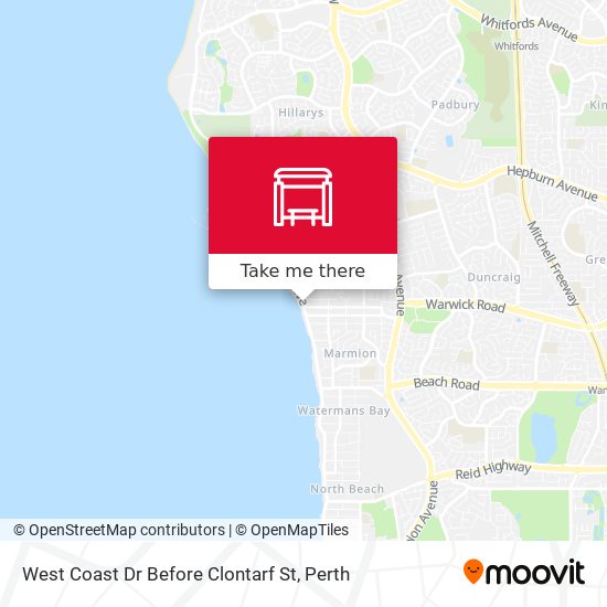 West Coast Dr Before Clontarf St map